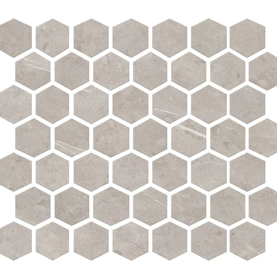 Daltile-Prime-12-x-14-Matte-Ceramic-1.5-Hexagon-Mosaic-Stamina-Grey