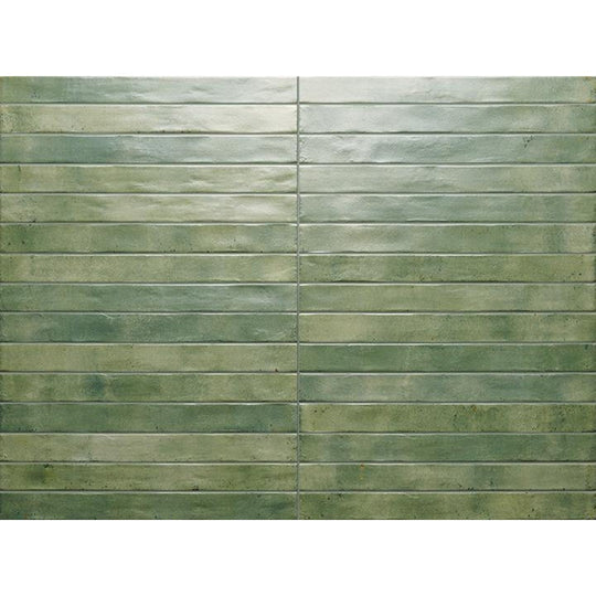 Tesoro 2" x 18" Graffiti Pressed Satin Porcelain Brick Tile