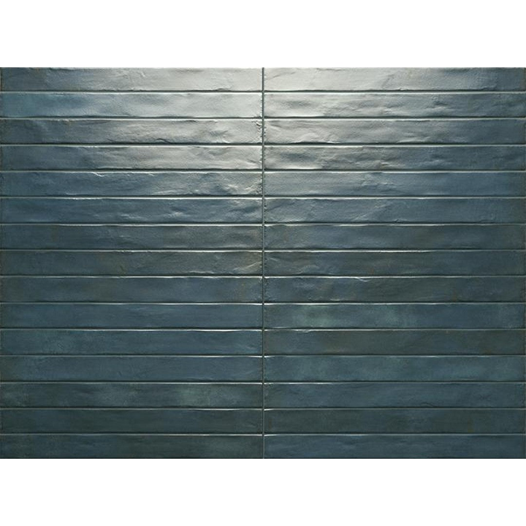 Tesoro 2" x 18" Graffiti Pressed Satin Porcelain Brick Tile