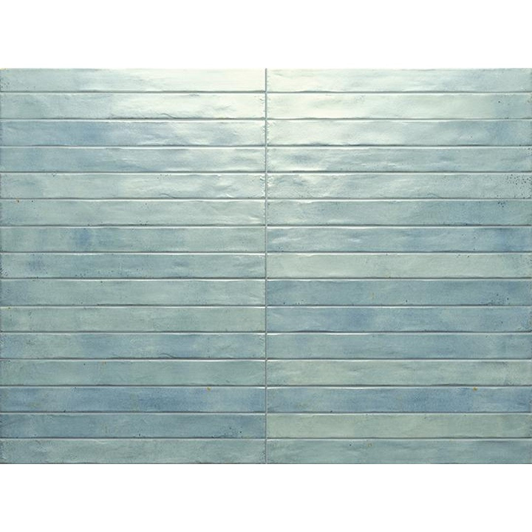 Tesoro 2" x 18" Graffiti Pressed Satin Porcelain Brick Tile