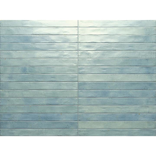 Tesoro 2" x 18" Graffiti Pressed Satin Porcelain Brick Tile