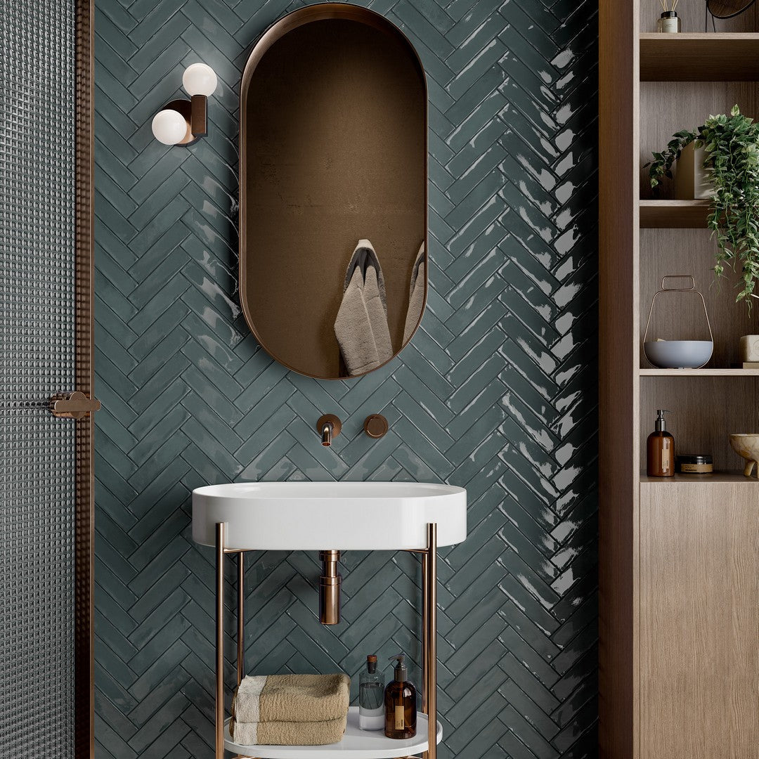 Tesoro-2-x-8-Marrakech-Pressed-Glossy-Porcelain-Brick-Tile-Ocean