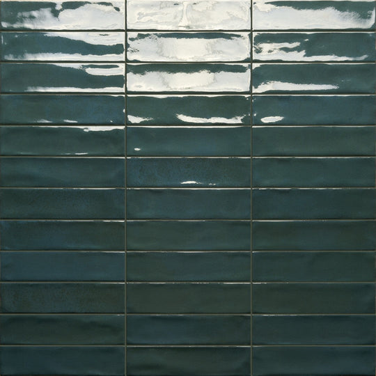 Tesoro 2" x 8" Marrakech Pressed Glossy Porcelain Brick Tile