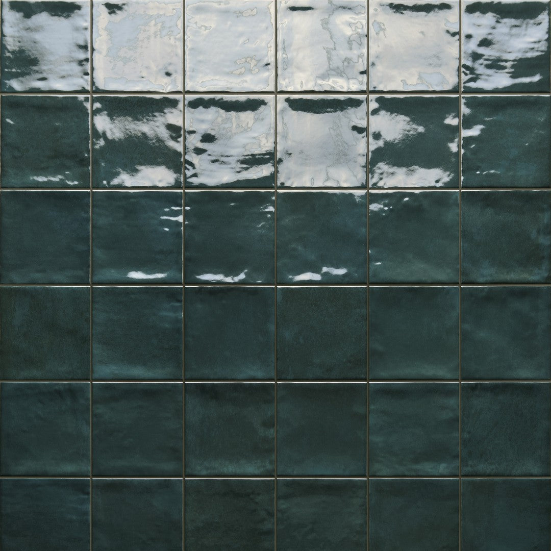 Tesoro 4" x 4" Marrakech Pressed Glossy Porcelain Tile