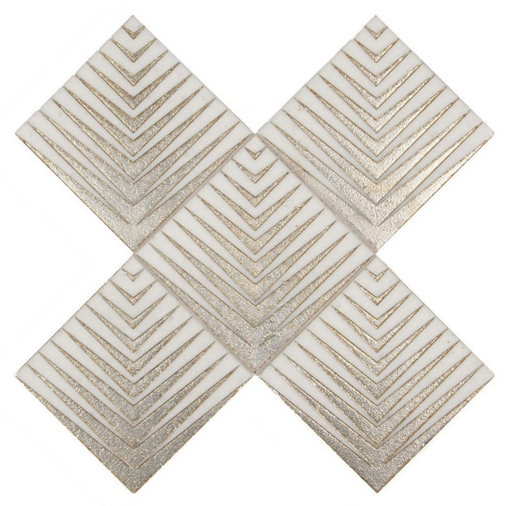 MiR Artistic 11.2" x 11.2" Ashen White Marble Natural Stone 4.9" Square Tile