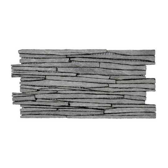 Qualis Ceramica 6" x 12" Chelsea Natural Stone Sliced Slate Mosaic