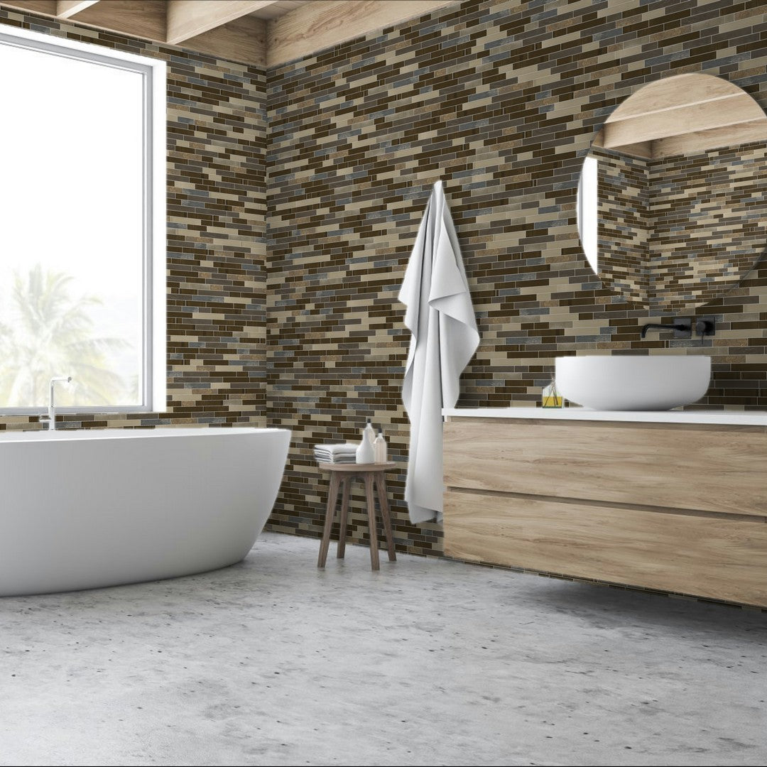 Qualis-Ceramica-11.6-x-12-Chelsea-Slate-Glass-Baguette-Mosaic-Beige-Brown