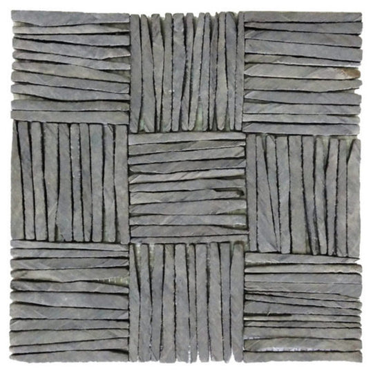 Qualis Ceramica 12" x 12" Chelsea Natural Stone Multiple Square Mosaic