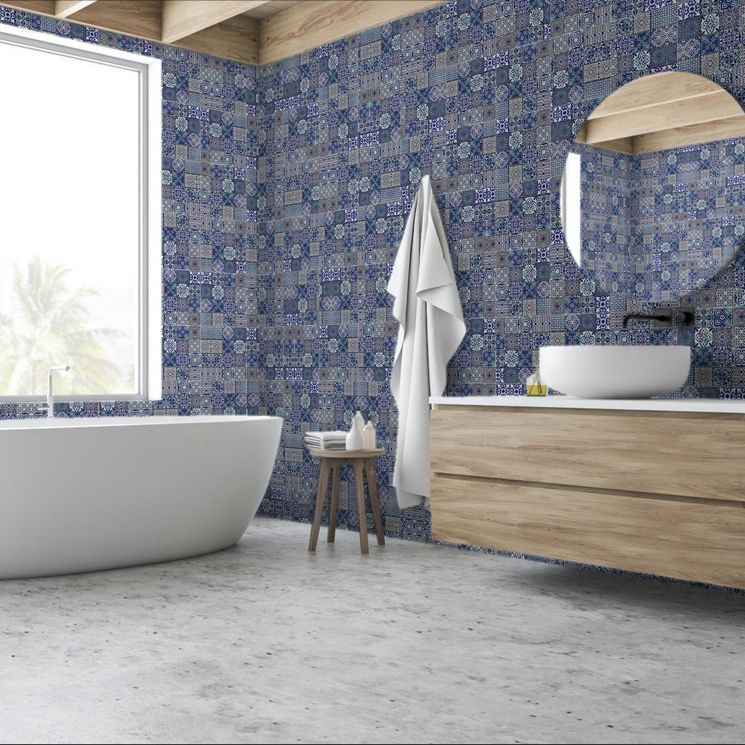 Qualis-Ceramica-11.8-x-11.8-Chelsea-Ceramic-Patchwork-Diamond-Mosaic-Diamond-Blue