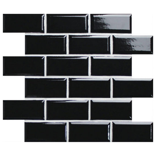 Qualis Ceramica 11.6" x 11.5" Chelsea Porcelain 2x4" Mini Subway Mosaic