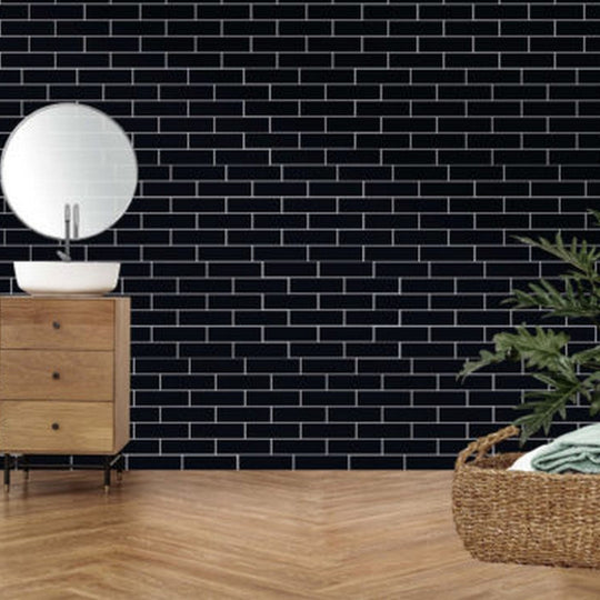 Qualis-Ceramica-12-x-12-Chelsea-Glossyy-Ceramic-2x6-Brick-Pattern-Mosaic-Black