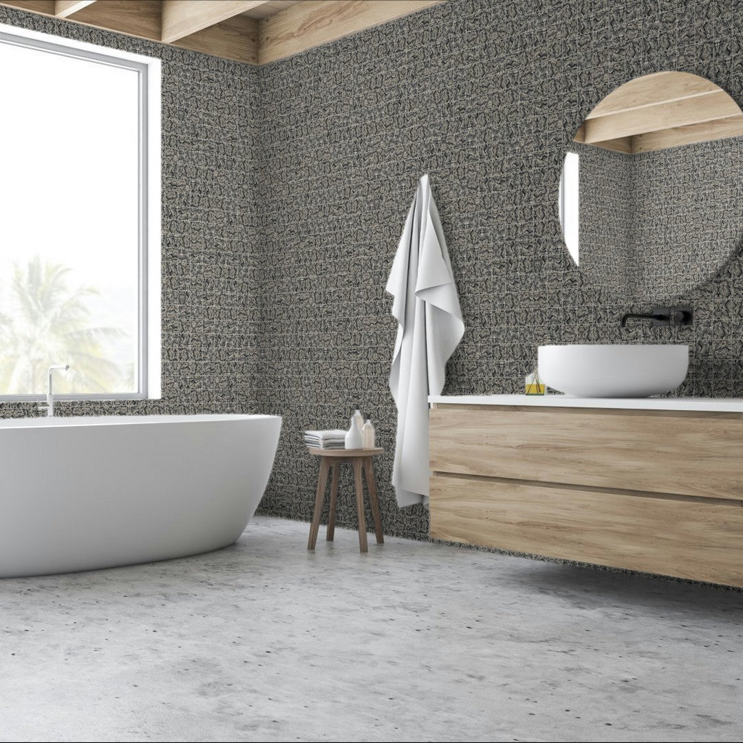Qualis-Ceramica-11.8-x-11.8-Chelsea-Ceramic-3-Palmtree-Cobalt-Mosaic-Black-&-White