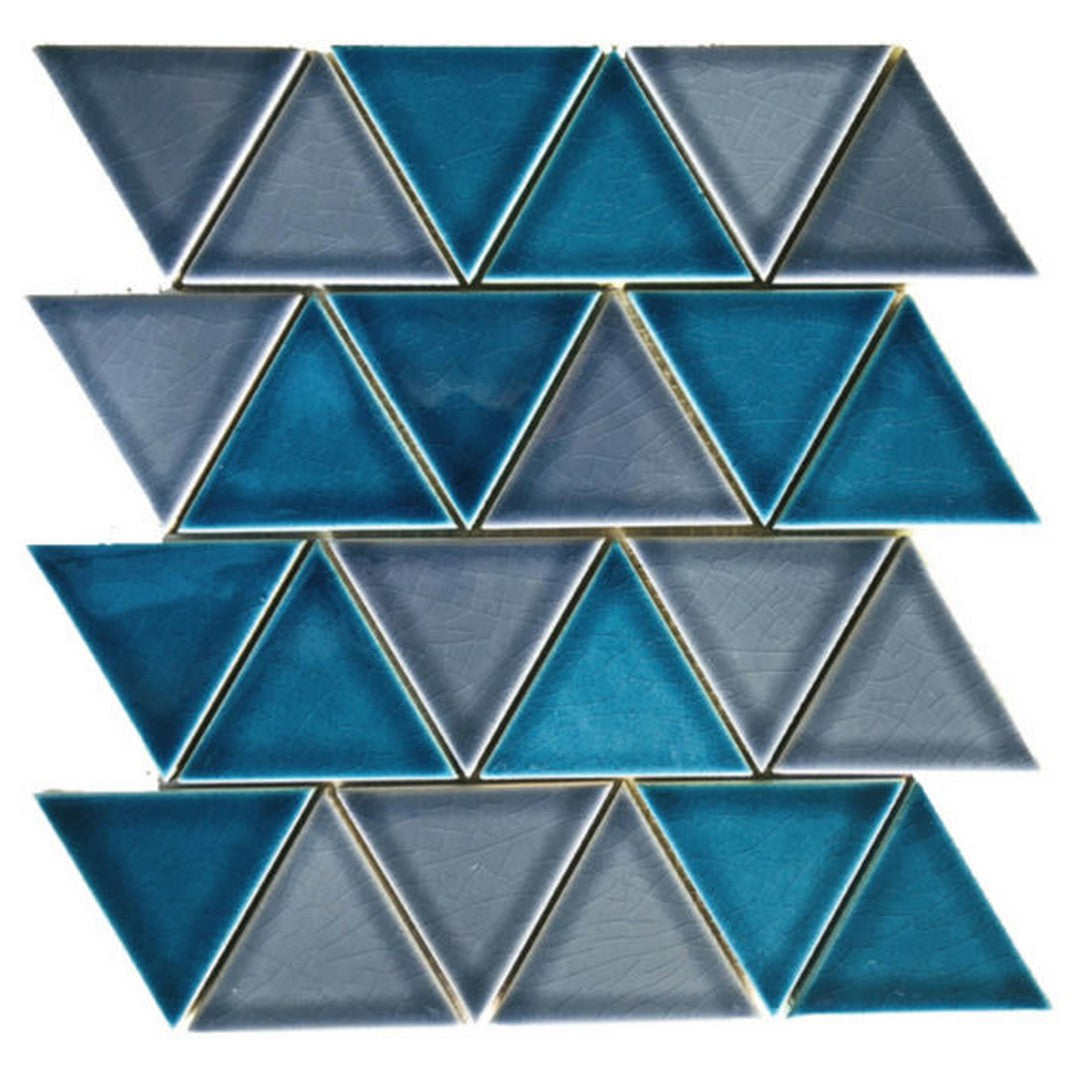 Qualis Ceramica 11.8" x 11.8" Chelsea Ceramic 3" Triangular Mosaic