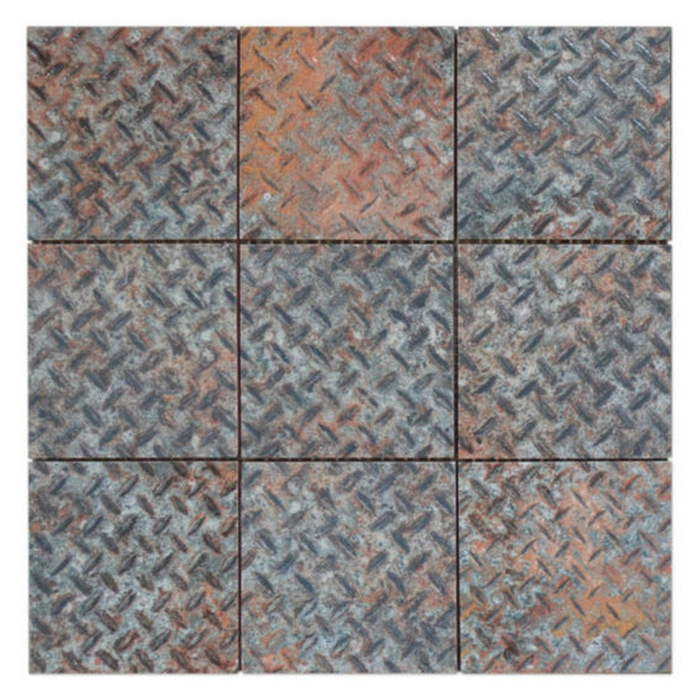 Qualis Ceramica 12" x 12" Chelsea Ceramic 4" Relief Pattern Mosaic