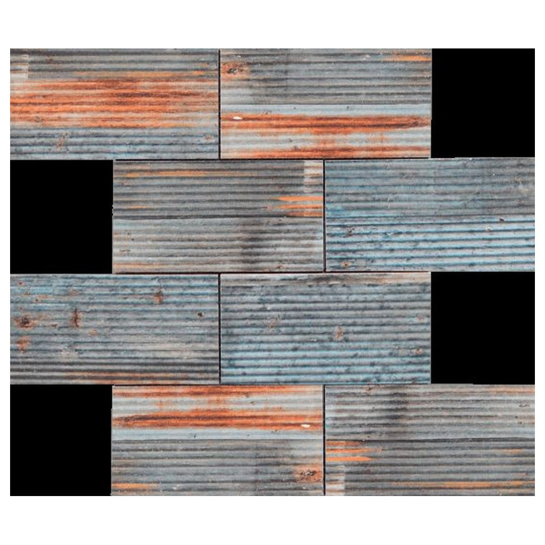 Qualis Ceramica 12" x 12" Chelsea Ceramic 2.8x6" Linear Relief Pattern Mosaic