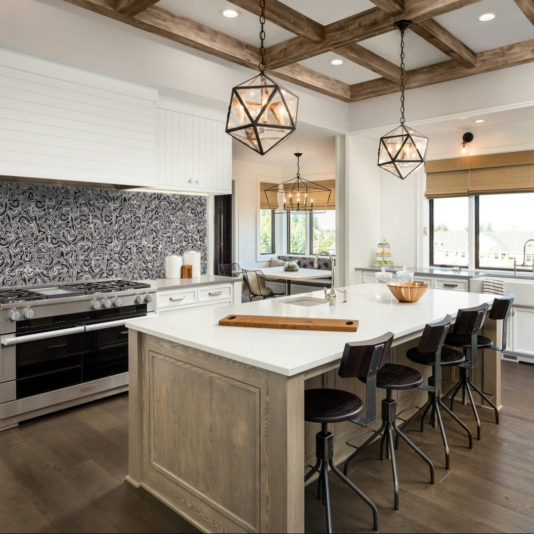 Qualis-Ceramica-12-x-12-Chelsea-Ceramic-4-Maori-Native-Series-Mosaic-Black-&-White