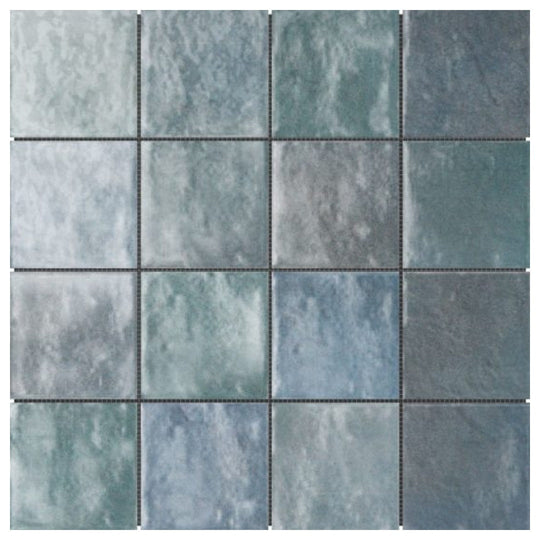 Qualis Ceramica 12" x 12" Chelsea Ceramic 3" Zellige Mosaic