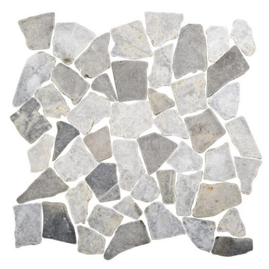 Qualis Ceramica 12" x 12" Chelsea Natural Stone Mini Opus Marble Mosaic