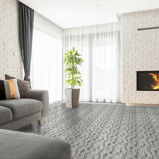 Qualis-Ceramica-11.8-x-11.8-Chelsea-Glass-&-Aluminum-Mix-Mosaic-White