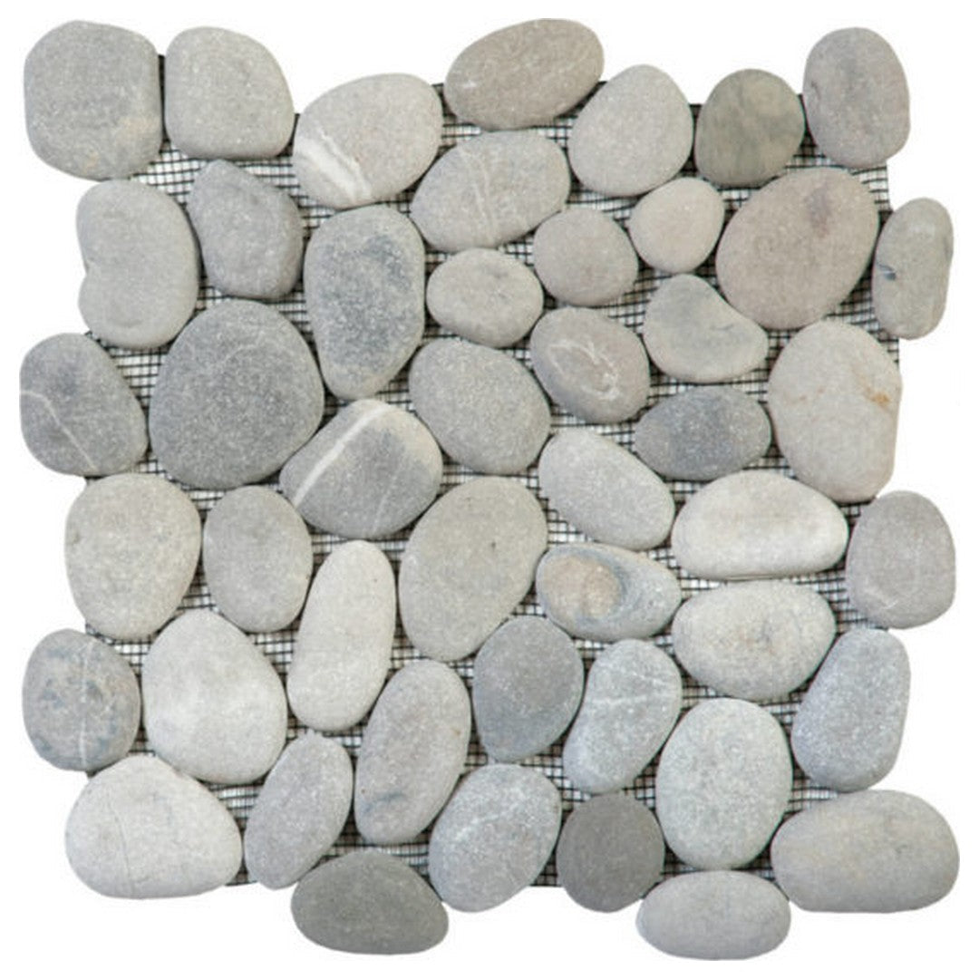 Qualis Ceramica 12" x 12" Chelsea Matte Natural Stone Pebble Mosaic