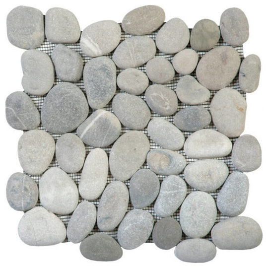 Qualis Ceramica 12" x 12" Chelsea Matte Natural Stone Pebble Mosaic
