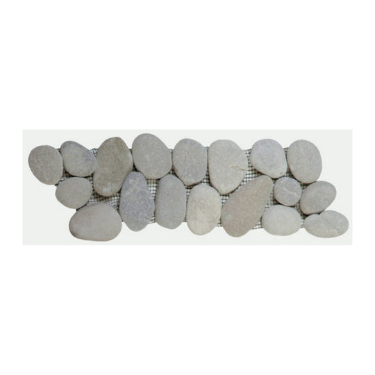 Qualis Ceramica 4" x 12" Chelsea Matte Natural Stone Pebble Border