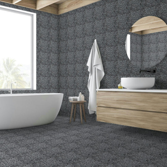 Qualis-Ceramica-11.8-x-11.8-Chelsea-Natural-Stone-Marble-Striped-Sliced-Tumbled-Mosaic-Grey