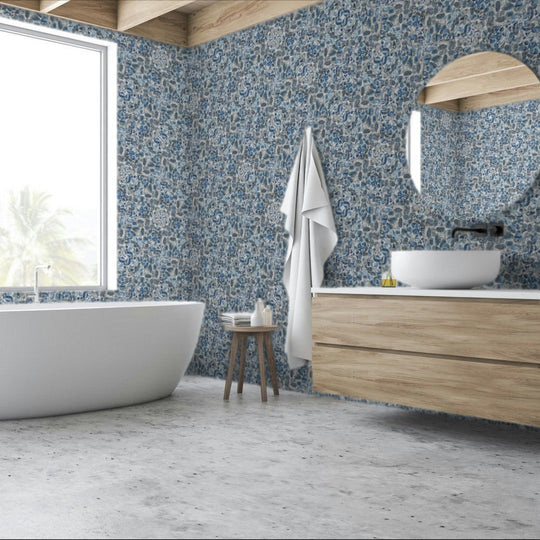 Qualis-Ceramica-12-x-12-Chelsea-Matte-Natural-Stone-Reconstituted-Pebble-Mosaic-Grey-Blue-Mix