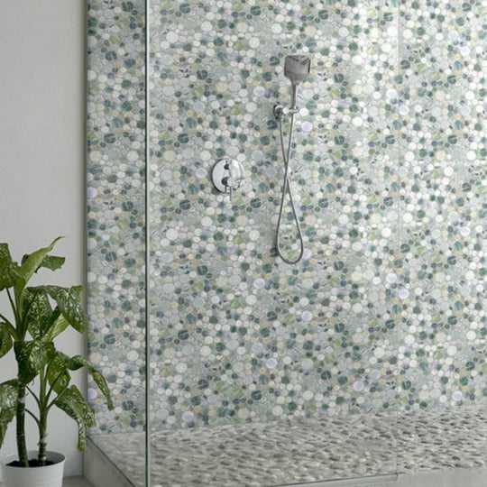 Qualis-Ceramica-12-x-12-Chelsea-Natural-Stone-Semi-Precious-Round-Mosaic-Crystal-Green