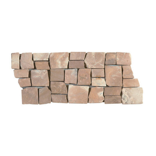 Qualis Ceramica 5.5" x 12" Chelsea Natural Stone Cubic Marble Opus Border