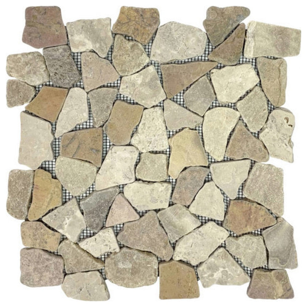Qualis Ceramica 12" x 12" Chelsea Natural Stone Opus Mosaic
