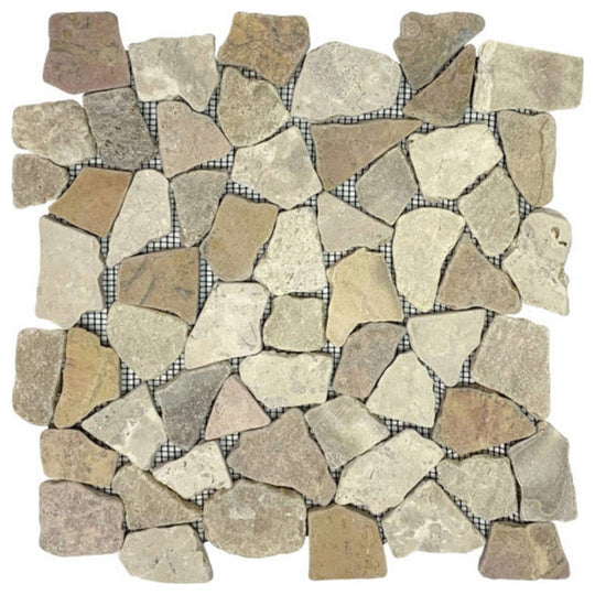 Qualis Ceramica 12" x 12" Chelsea Natural Stone Opus Mosaic