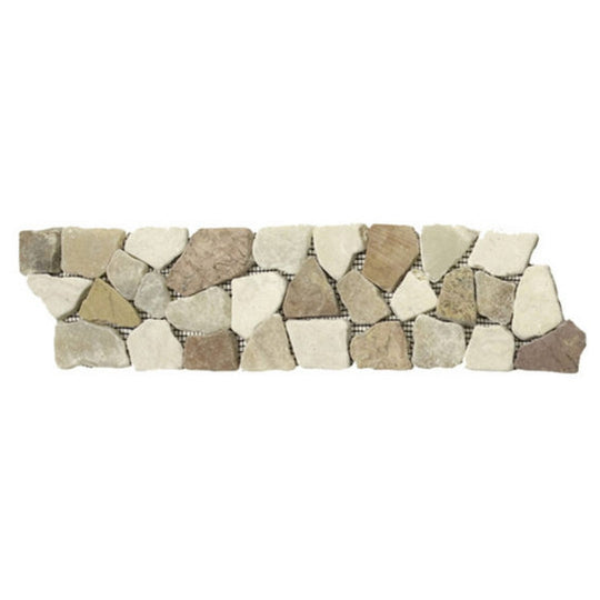 Qualis Ceramica 4" x 12" Chelsea Natural Stone Opus Mosaic Border