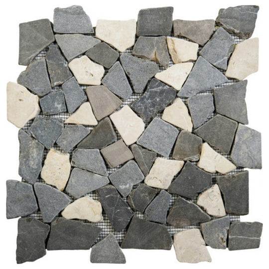 Qualis Ceramica 12" x 12" Chelsea Natural Stone Opus Mosaic