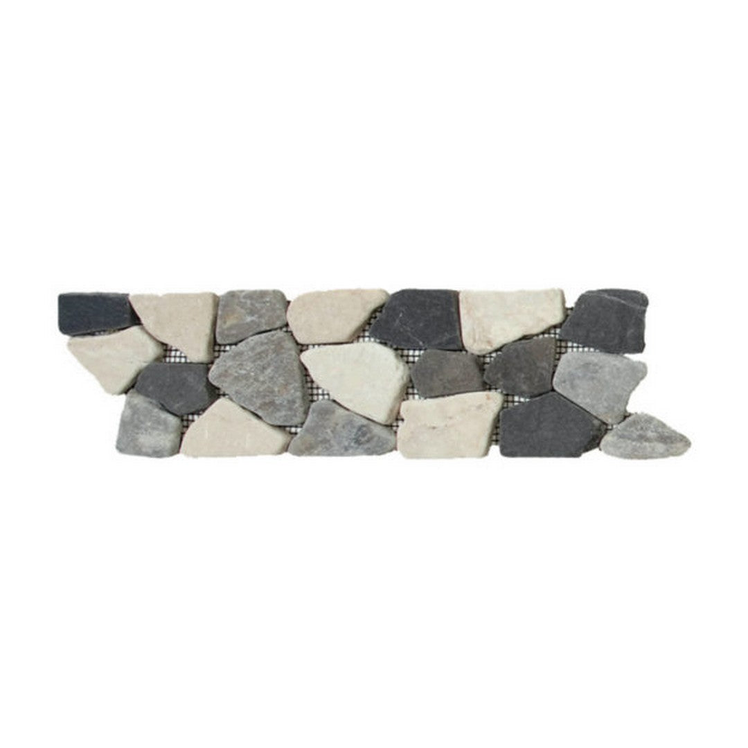 Qualis Ceramica 4" x 12" Chelsea Natural Stone Opus Mosaic Border