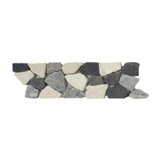 Qualis Ceramica 4" x 12" Chelsea Natural Stone Opus Mosaic Border