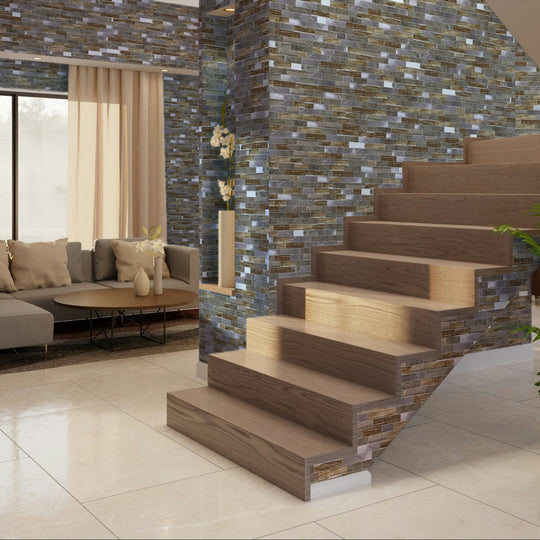 Qualis-Ceramica-11-x-12-Chelsea-Glass-Metal-Mix-Baguette-Mosaic-Beige-Grey