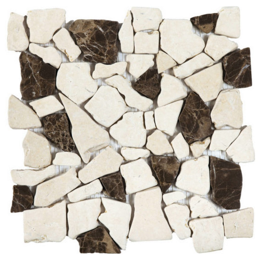 Qualis Ceramica 12" x 12" Chelsea Natural Stone Mini Opus Mosaic