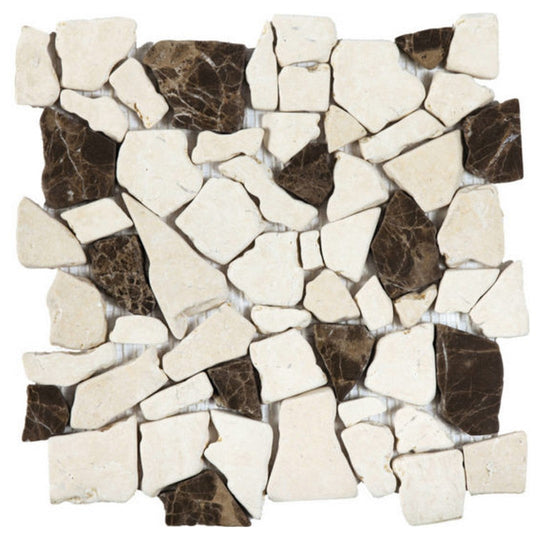 Qualis Ceramica 12" x 12" Chelsea Natural Stone Mini Opus Mosaic