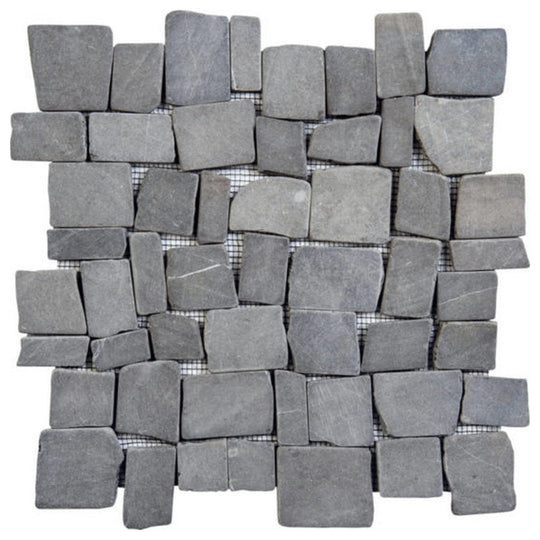 Qualis Ceramica 12" x 12" Chelsea Natural Stone Cubic Opus Marble Mosaic