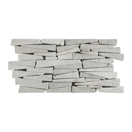 Qualis Ceramica 6" x 12" Chelsea Natural Stone Marble Mosaic