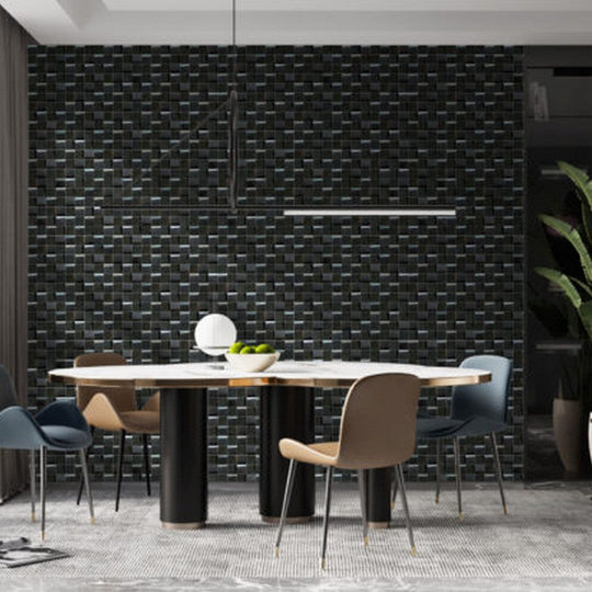 Qualis-Ceramica-12-x-12-Chelsea-Glass-2-3D-Metal-Mosaic-Black-3D