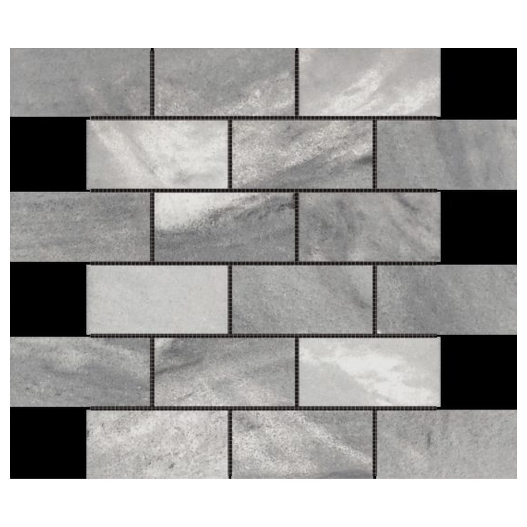 Qualis Ceramica 11.8" x 11.8" Chelsea Marble 2x4" Brick Mosaic