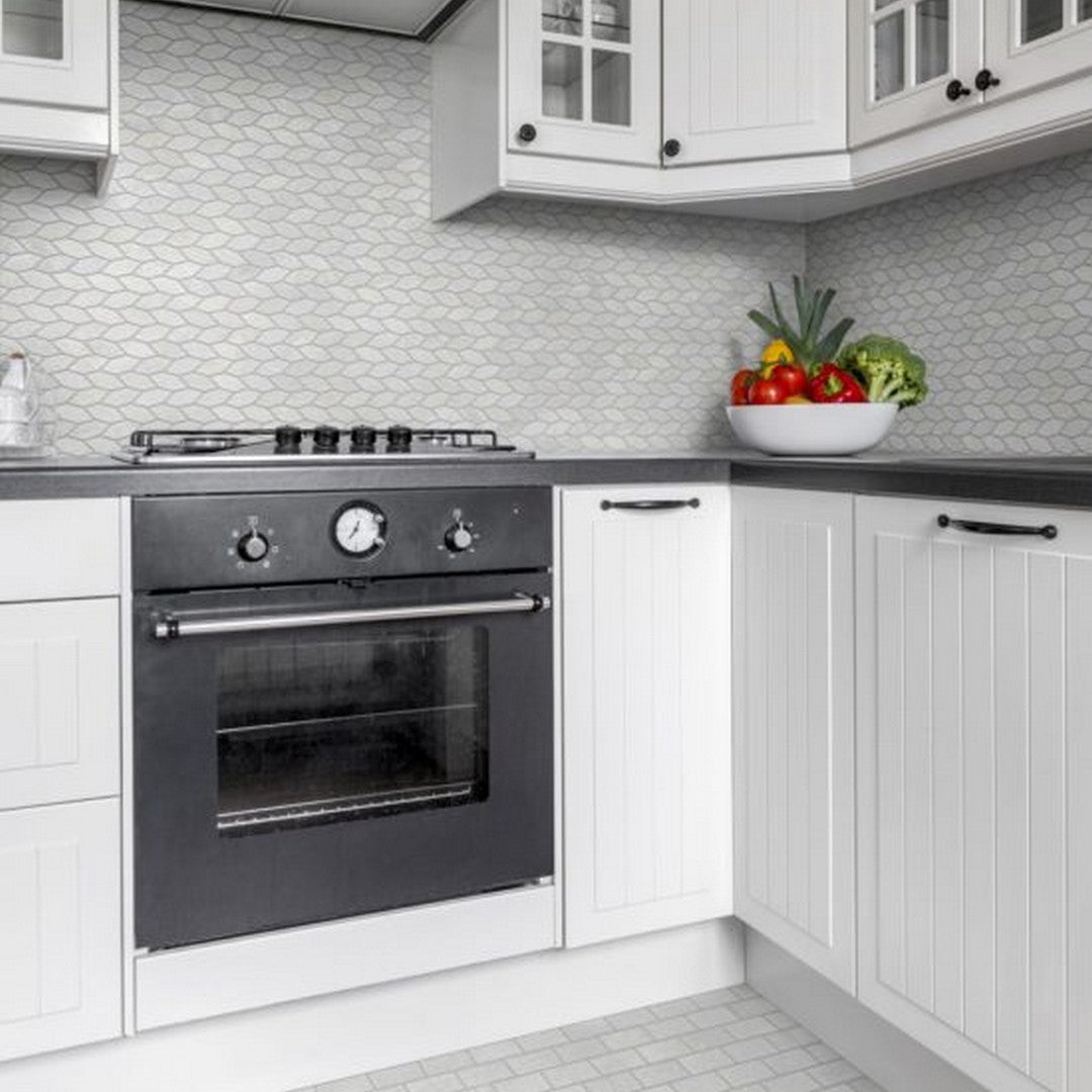 Qualis-Ceramica-12-x-12-Chelsea-Marble-Elongated-Hex-Leaves-Mosaic-White-Grey