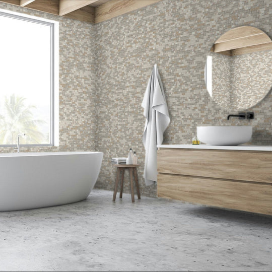 Qualis-Ceramica-11.6-x-12-Chelsea-Glass-Marble-Mix-Mother-Of-Pearl-Brick-Mosaic-Mother-Of-Pearl-Beige-White