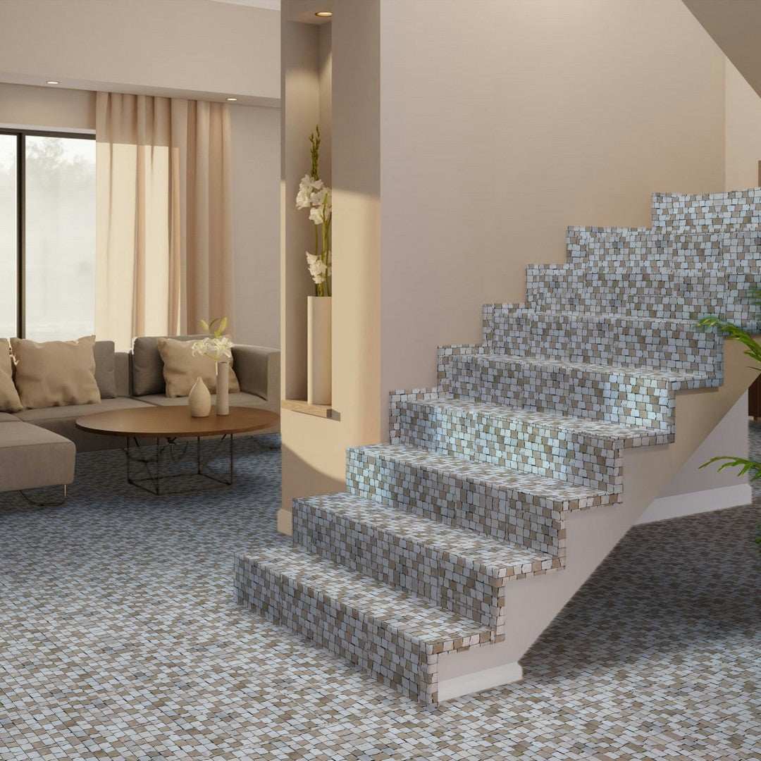 Qualis-Ceramica-11.6-x-12-Chelsea-Natural-Stone-Cubic-Brick-Marble-Mosaic-Cappuccino-Onyx-Cream