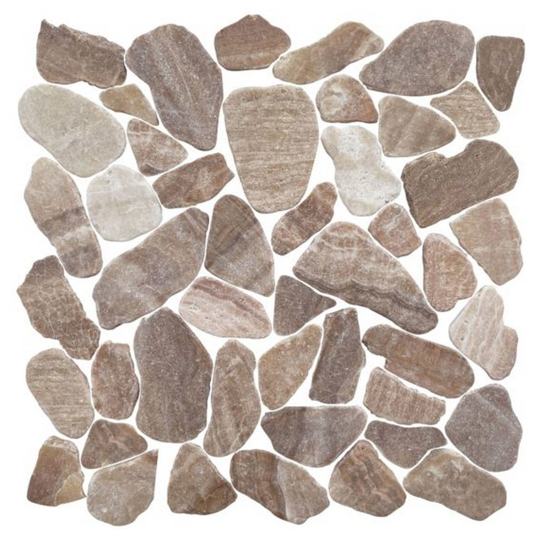 Qualis Ceramica 12" x 12" Chelsea Matte Natural Stone Mini Opus Marble Mosaic