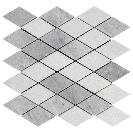 Qualis Ceramica 11.4" x 11.3" Chelsea Honed Marble Diamond Mosaic