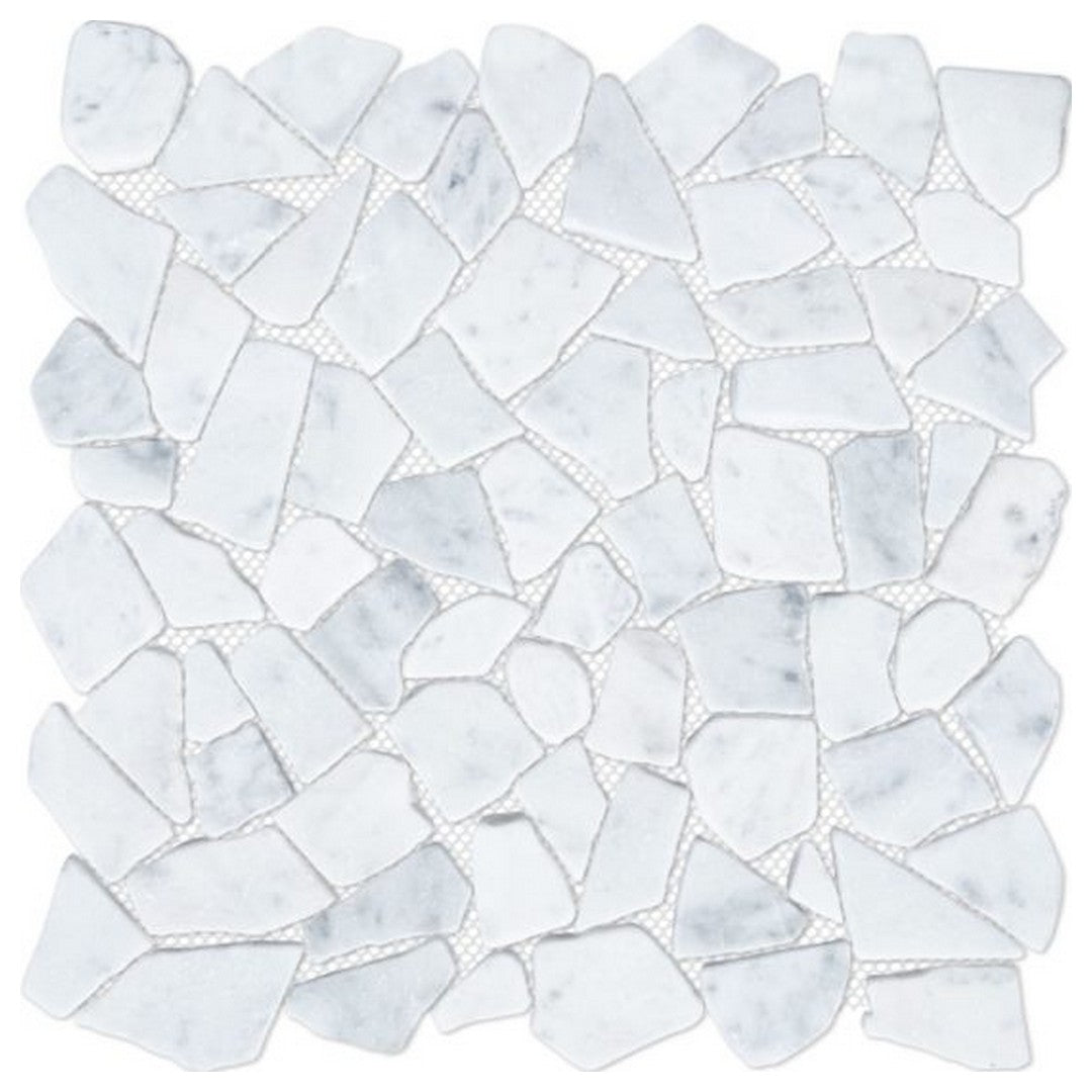 Qualis Ceramica 12" x 12" Chelsea Matte Natural Stone Mini Opus Marble Mosaic