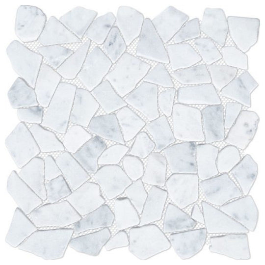 Qualis Ceramica 12" x 12" Chelsea Matte Natural Stone Mini Opus Marble Mosaic